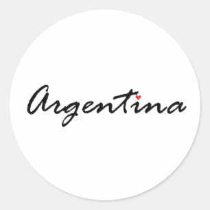 Sticker Rond Argentine, j'aime Argentine