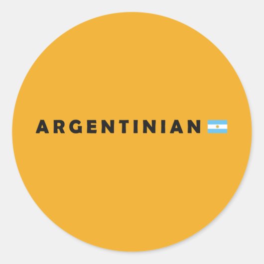 Sticker Rond Argentine, je suis argentin (Devant)
