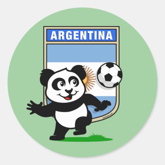 Sticker Rond Argentine Panda de football (Devant)