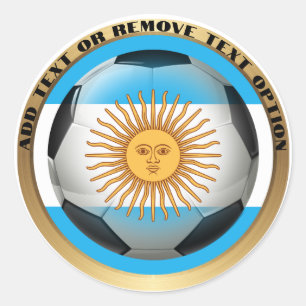 Sticker Rond Argentine Soccer Ball Sports