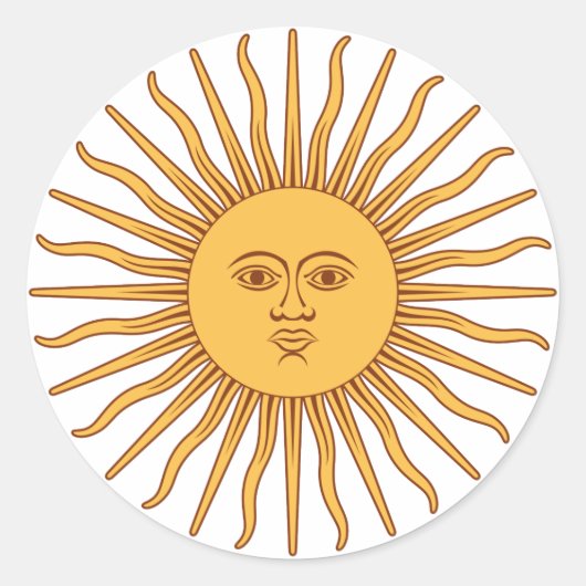 Sticker Rond Argentine Sol de Mayo (Devant)