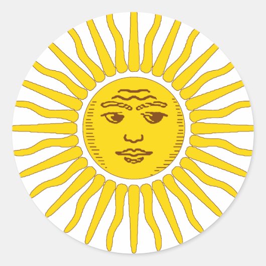 Sticker Rond Argentine Sun (Devant)