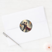 Sticker Rond Argentine Tango Dancing Couple (Enveloppe)