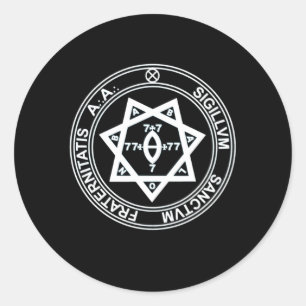 Sticker Rond Argentum Astrum Sceau Aa Thelema Magick Occulte Wi