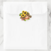 Sticker Rond Arguments floraux d'automne (Sac)