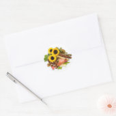Sticker Rond Arguments floraux d'automne (Enveloppe)