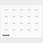 Sticker Rond Aria Stylish Cursive (Feuille)