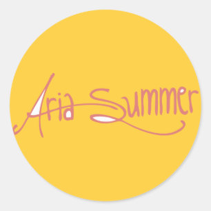 Sticker Rond Aria Summer Logo Sticket