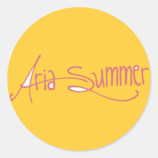 Sticker Rond Aria Summer Logo Sticket (Devant)