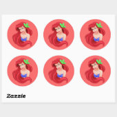 Sticker Rond Ariel (Feuille)