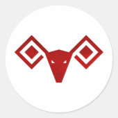Sticker Rond Aries Astrologie Animale (Devant)