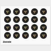 Sticker Rond ARIES Étoiles (Feuille)