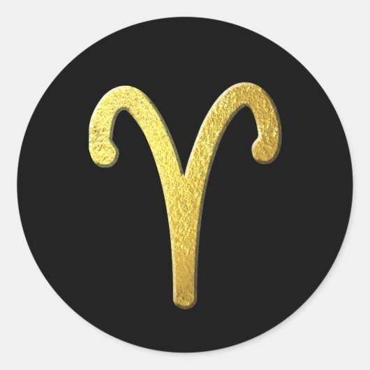 Sticker Rond Aries Gold (Devant)