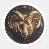 Sticker Rond Aries Zodiac Ram (Devant)