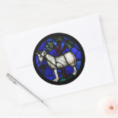 Sticker Rond Aries Zodiac Vitrail Notre-Dame de Paris RS (Enveloppe)