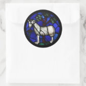 Sticker Rond Aries Zodiac Vitrail Notre-Dame de Paris RS (Sac)
