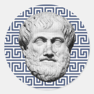 Sticker Rond Aristote philosophe grec