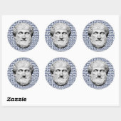 Sticker Rond Aristote philosophe grec (Feuille)