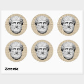 Sticker Rond Aristote philosophe grec (Feuille)
