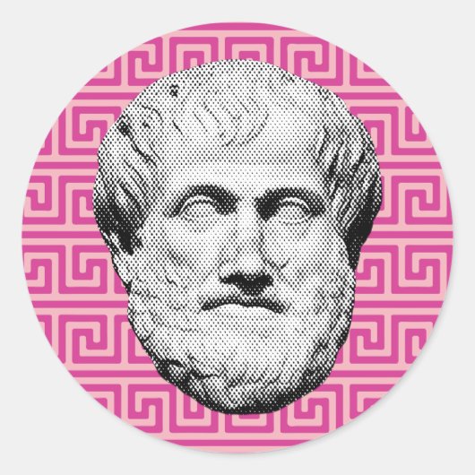 Sticker Rond Aristote philosophe grec (Devant)