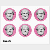 Sticker Rond Aristote philosophe grec (Feuille)