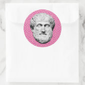 Sticker Rond Aristote philosophe grec (Sac)