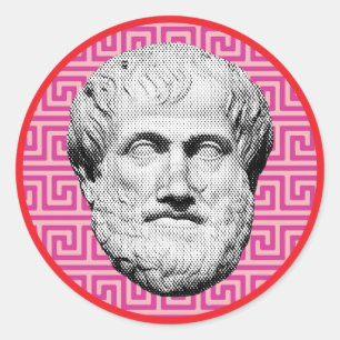 Sticker Rond Aristote philosophe grec