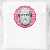 Sticker Rond Aristote philosophe grec (Sac)