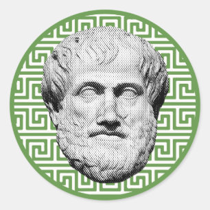 Sticker Rond Aristote philosophe grec