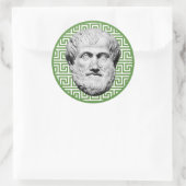Sticker Rond Aristote philosophe grec (Sac)