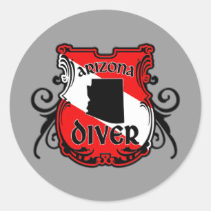 Sticker Rond Arizona Diver