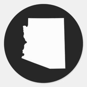 Sticker Rond Arizona en blanc