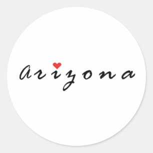 Sticker Rond arizona, j'aime arizona
