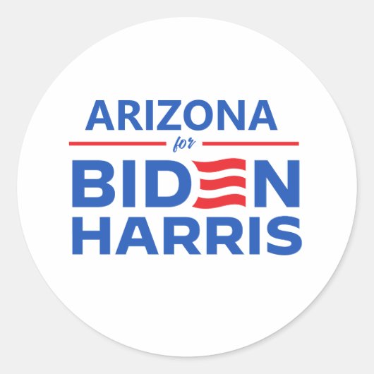 Sticker Rond Arizona pour Biden Harris (Devant)