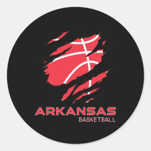 Sticker Rond Arkansan Hoops Fan Souvenir Cadeau Ar Arkansas Bys