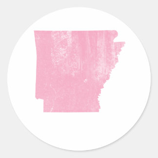 Sticker Rond Arkansas Pink Vintage Grunge