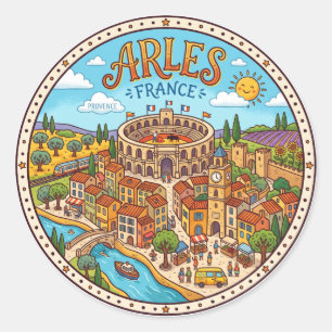 Sticker Rond Arles France