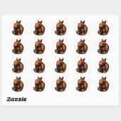 Sticker Rond Armadillo Design (Feuille)