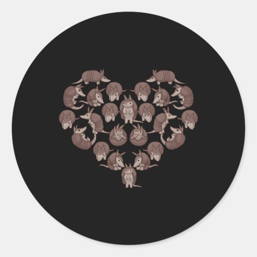 Sticker Rond Armadillo He Armadillo Armadillos (Devant)