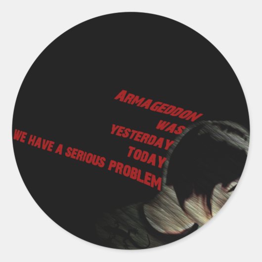 Sticker Rond armageddon (Devant)