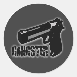 Sticker Rond Arme à feu de bandit