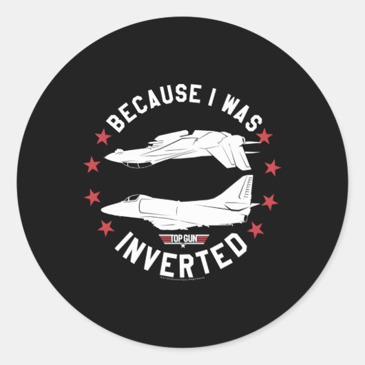 Sticker Rond Arme à feu supérieure inversée (Devant)