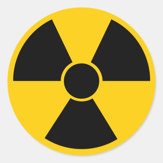 Sticker Rond Arme nucléaire noire (Devant)