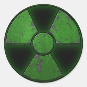 Sticker Rond Arme nucléaire verte