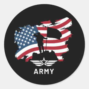 Sticker Rond Armée