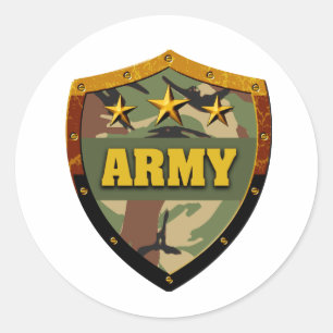 Sticker Rond Armée