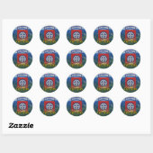 Sticker Rond armée 82e division aéroportée anciens combattants  (Feuille)