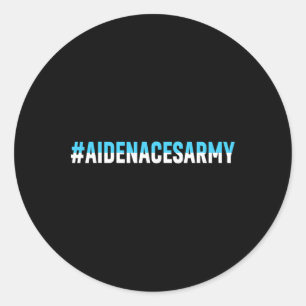 Sticker Rond Armée d'Aiden contre le cancer leucémie Aiden