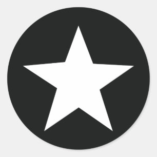 Sticker Rond armée de l'icône noire