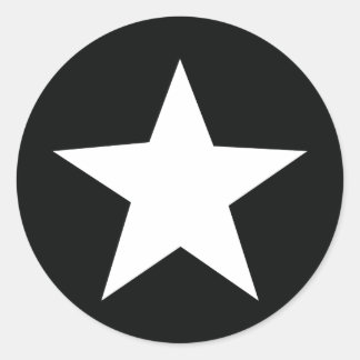 Sticker Rond armée de l'icône noire